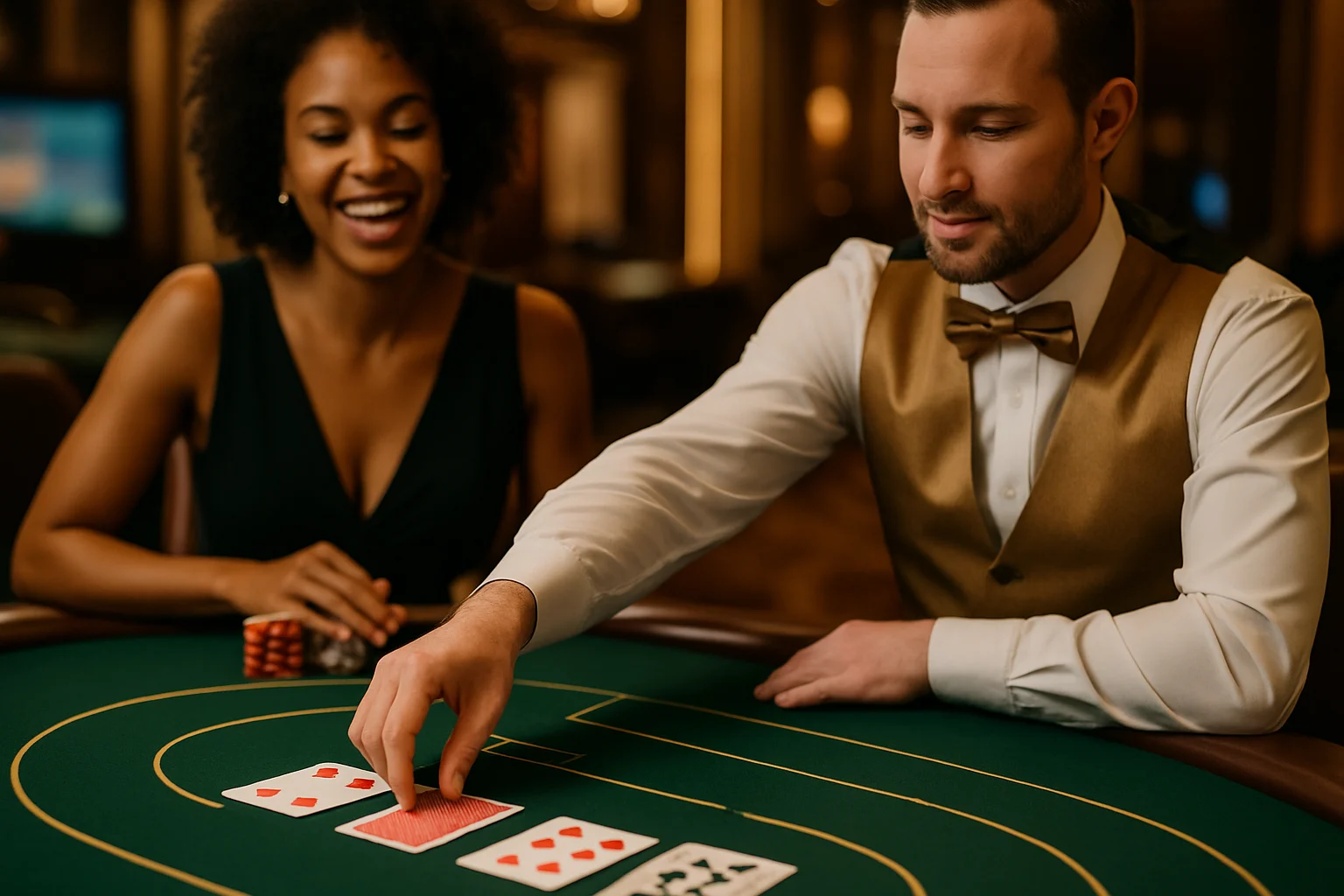 真人百家樂平台直播畫面,荷官發牌中,玩家正在下注