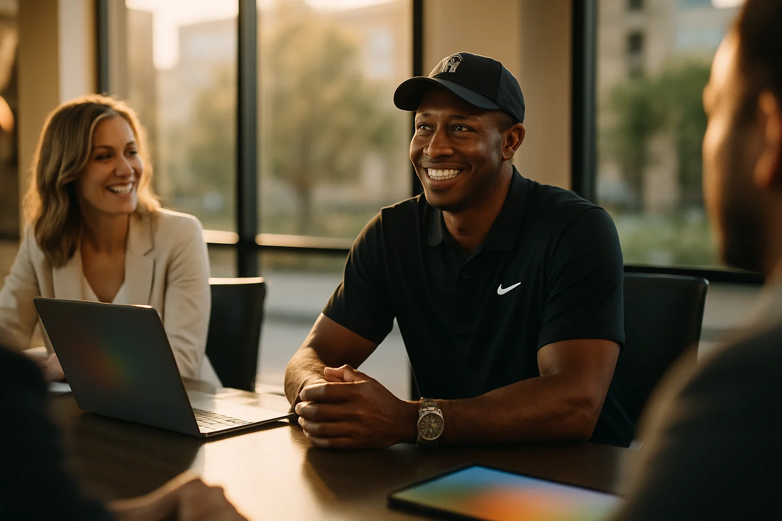 Tiger Woods 在青少年高爾夫訓練營指導年輕球員