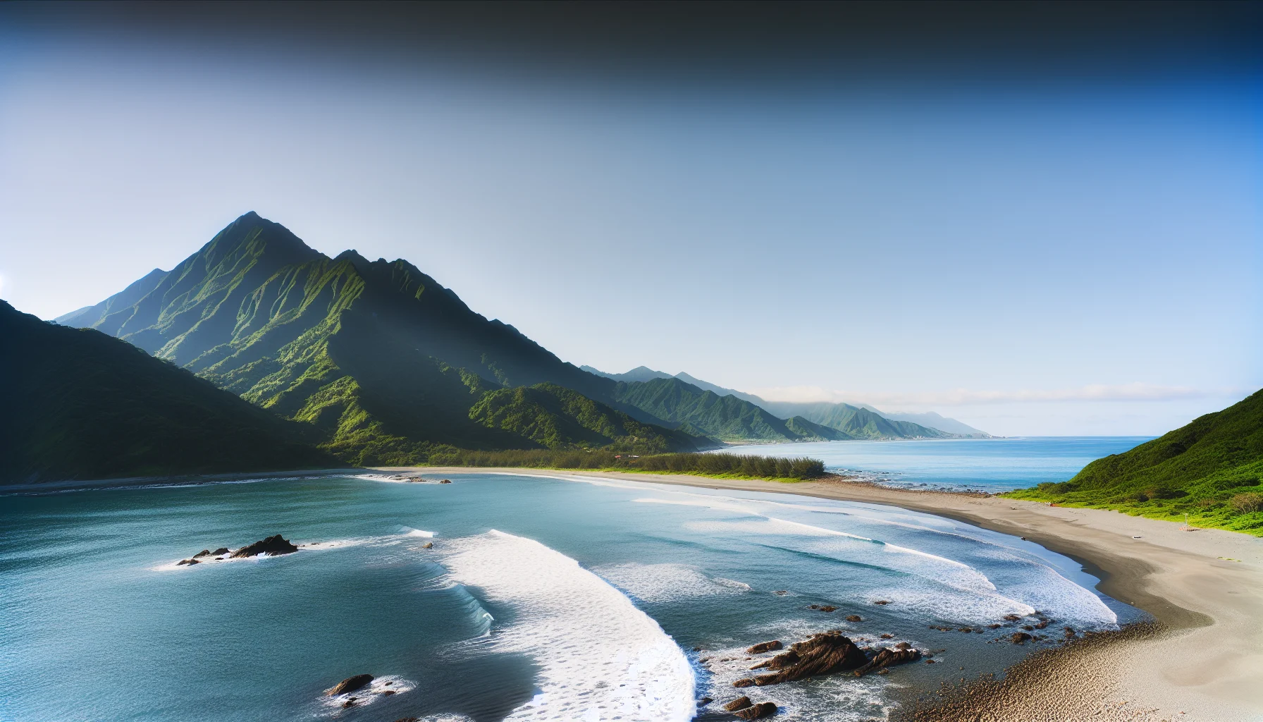 大石鼻山步道頂端的360度海景觀景台,可俯瞰花蓮海岸線的旅遊景點