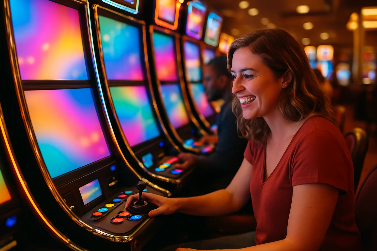 線上老虎機遊戲畫面展示Wild符號和免費旋轉功能