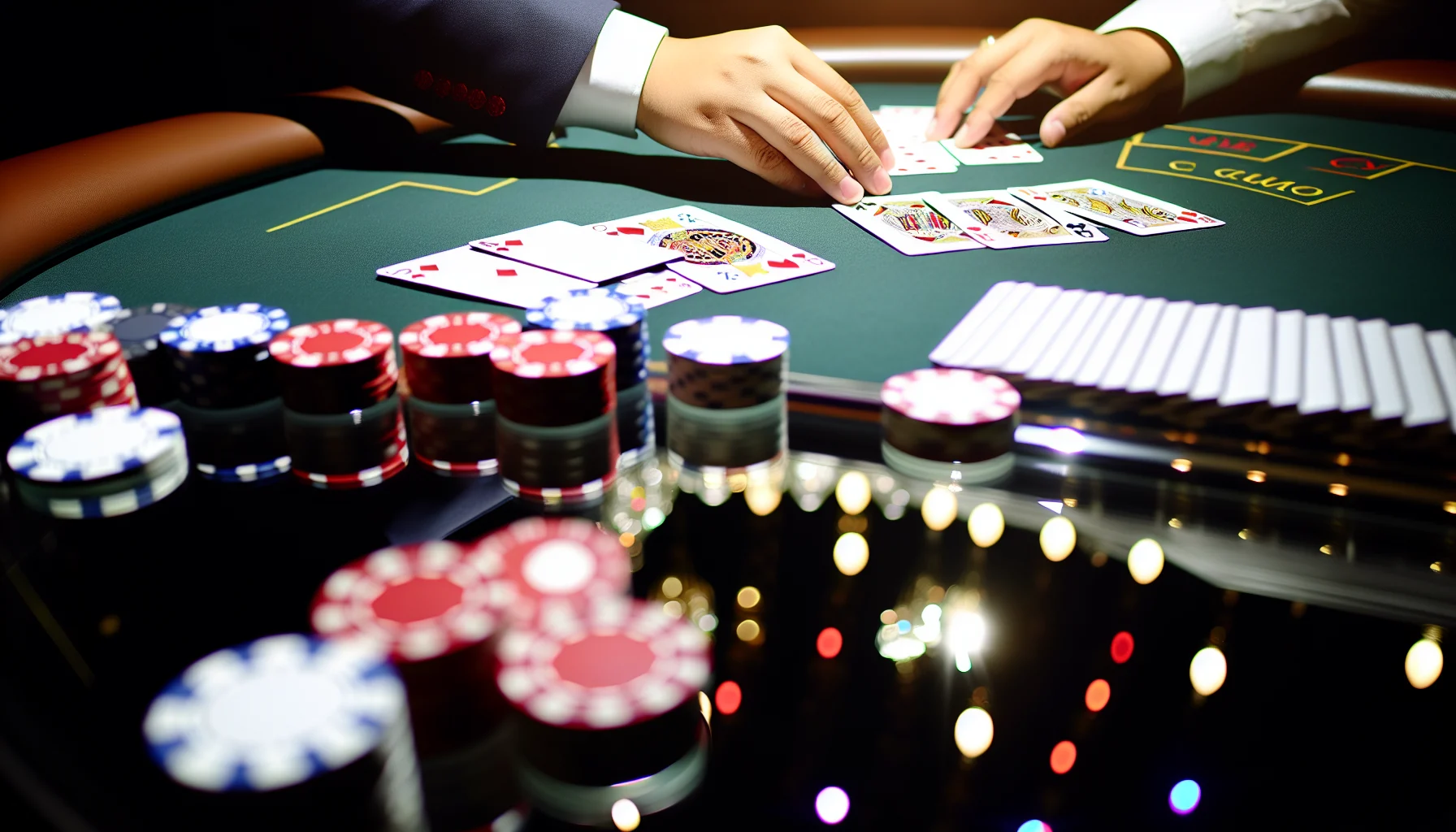 玩家在手機上玩線上百家樂的畫面