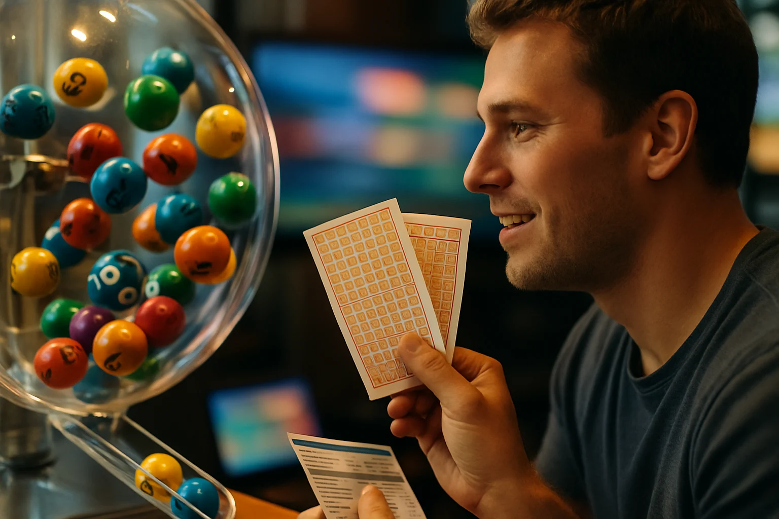 彩券行內民眾排隊購買威力彩的熱鬧場景