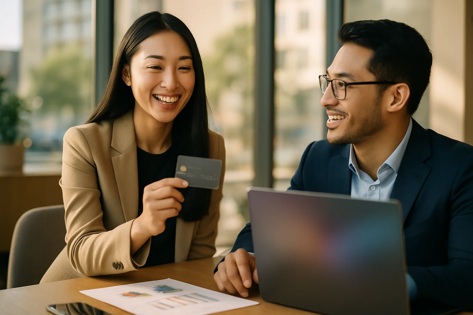 年輕上班族使用手機查看永豐大戶信用卡回饋明細